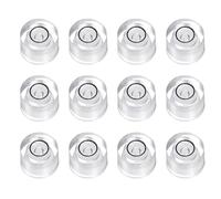 sourcing map 12pcs Circular Bubble Spirit Level 8x5.5mm Mini Round Bubble Spirit Level Little Measuring Layout Tools for TV Industrial Carpentry Picture Frame, White/Black