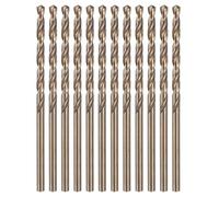 sourcing map 12pcs Cobalt Drill Bit, #36 0.1065" HSS-CO Aircraft Twist Drill Bit with Straight Round Shank for Drilling Stainless Steel Cast Iron Tough Material