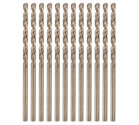sourcing map 12pcs Cobalt Drill Bit, #44 0.086" HSS-CO Aircraft Twist Drill Bit with Straight Round Shank for Drilling Stainless Steel Cast Iron Tough Material