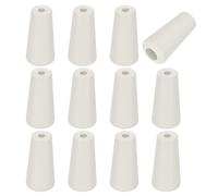 sourcing map 12Pcs Cord Knobs, Wood Cord Tassel Drops Pull End Pendant Hanging Ball Pulls for Window Blinds Shade Curtain Craft, Creamy Cone