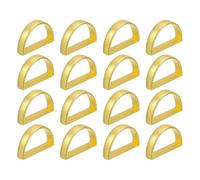 sourcing map 12Pcs D-shape Napkin Rings, Table Napkin Holders Serviette Buckles for Decoration Adornment Wedding Party, Matte Gold