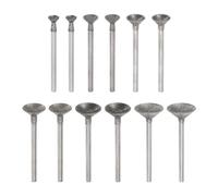 sourcing map 12pcs Diamond Grinding Head 6/8/10/12/14/16mm Dia 1/8" Shank Carving Drill Bits Spherical Head Rotary Tool for Grinding, Polishing, Engraving Jade, Jewelry, Stone, Ceramic