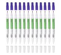 sourcing map 12pcs Disappearing Ink Fabric Marker Pen Double Ended Erasable Ink Fabric Sewing Marking Pens Water Soluble Ink Tailor's Pen Marking Tracing Tools for Quilting, Purple White