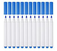 sourcing map 12pcs Disappearing Ink Fabric Marker Pen Erasable Ink Fabric Sewing Marking Pens Water Soluble Ink Tailor's Pen Marking and Tracing Tools for Quilting, Dressmaking, Dark Blue