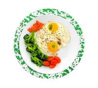 sourcing map 12pcs Disposable Placemats, 13 Inch Foil Metallic Place Mats Mesh Pressed Table Doilies, Table Centerpiece Decor for Wedding Party, Green