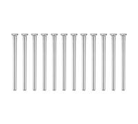 sourcing map 12Pcs Door Hinge Pins, 3.5 Inch Removable Interior Door Security Hinges Pin Screws Replacement Closing Pins Closer for Repair Residential Wood Door Parts, Nickel Silver