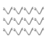 sourcing map 12pcs Double Button Kayak Paddle Snap Spring Clip 50x8mm 65Mn Spring Steel V-Shaped Solid Lift Telescopic Locking Tube Pole Clips For Tent Umbrella Camping