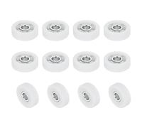 sourcing map 12Pcs Drawer Rollers, 22mm Plastic Positioning Pulleys Small Drawer Pulley Bearing Replacement Wheel for Furniture Part Cabinet Cupboard Wardrobe Slides