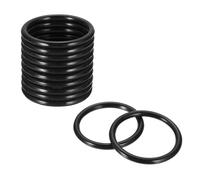 sourcing map 12Pcs Dream Catcher Rings, 1.9" Plastic Macrame Wreath Floral Round Hoop, Plastic Circle O Rings for DIY Crochet Craft Making, Wedding Wreath, Wall Hanging Decor, Black