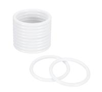 sourcing map 12Pcs Dream Catcher Rings, 2.2" Plastic Macrame Wreath Floral Round Hoop, Plastic Circle O Rings for DIY Crochet Craft Making, Wedding Wreath, Wall Hanging Decor, White