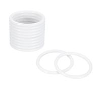 sourcing map 12Pcs Dream Catcher Rings, 2.4" Plastic Macrame Wreath Floral Round Hoop, Plastic Circle O Rings for DIY Crochet Craft Making, Wedding Wreath, Wall Hanging Decor, White