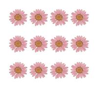 sourcing map 12Pcs Dried Pressed Flowers, 1-1.2" Colorful Dried Pressed Chrysanthemum Flowers Bulk for Nail Art Resin Jewelry Candle Card Making Scrapbook Phone Case Decoration, Purple Red