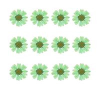 sourcing map 12Pcs Dried Pressed Flowers, 1-1.2" Colorful Dried Pressed Chrysanthemum Flowers Bulk for Nail Art Resin Jewelry Candle Card Making Scrapbook Phone Case Decoration, Dark Green