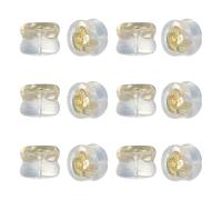 sourcing map 12pcs Earring Backs, Silicone Clear Earring Backs Replacements Making Kit Locking Secure Earrings Back for Studs Droopy Earrings for Women Men, Golden