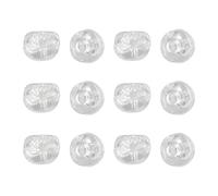 sourcing map 12pcs Earring Backs, Silicone Clear Earring Backs Replacements Making Kits Locking Secure Earrings Back for Studs Droopy Earrings for Women Men, White Gold