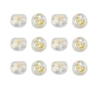 sourcing map 12pcs Earring Backs, Silicone Clear Earring Backs Replacements Making Kits Locking Secure Earrings Back for Studs Droopy Earrings for Women Men, Golden