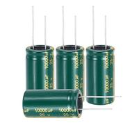 sourcing map 12Pcs Electrolytic Capacitor High Frequency 10000UF 25V with Aluminum Radial Leads 18 x 35mm High Ripple Current Low Impedance