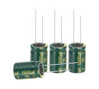 sourcing map 12Pcs Electrolytic Capacitor High Frequency 1500UF 35V with Aluminum Radial Leads 13 x 21mm High Ripple Current Low Impedance