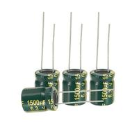 sourcing map 12Pcs Electrolytic Capacitor High Frequency 1500UF 6.3V with Aluminum Radial Leads 10 x 13mm High Ripple Current Low Impedance
