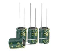 sourcing map 12Pcs Electrolytic Capacitor High Frequency 15UF 400V with Aluminum Radial Leads 10 x 13mm High Ripple Current Low Impedance