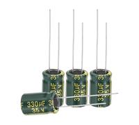 sourcing map 12Pcs Electrolytic Capacitor High Frequency 330UF 35V with Aluminum Radial Leads 8 x 12mm High Ripple Current Low Impedance