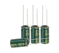 sourcing map 12Pcs Electrolytic Capacitor High Frequency 330UF 63V with Aluminum Radial Leads 10 x 20mm High Ripple Current Low Impedance