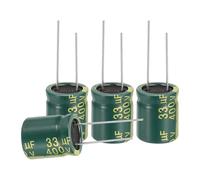 sourcing map 12Pcs Electrolytic Capacitor High Frequency 33UF 400V with Aluminum Radial Leads 16 x 21mm High Ripple Current Low Impedance