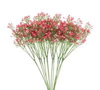 sourcing map 12Pcs Fake Gypsophila Artificial Flowers Bulk, PU Artificial Flowers Branch with Long Stems for Wedding Bouquet Floral Arrangement Home Decor, Pink