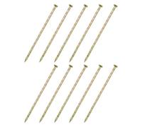 sourcing map 12Pcs Fence Deck Nails, 5-15/16 Inch Carbon Steel Spiral Deck Nail Spiral Shank Spikes for House Floor Repairing Wall Woodworking, Color Zinc