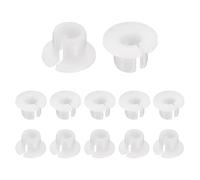 sourcing map 12pcs Flanged Sleeve Bearings Plastic Bushings ID 4.95mm x OD 7.2mm x Length 6.7mm Nylon Bushings, White
