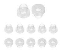 sourcing map 12pcs Flanged Sleeve Bearings Plastic Bushings ID 5.1mm x OD 6mm x Length 5.8mm Nylon Bushings, Clear