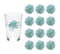 sourcing map 12Pcs Floating Flowers for Centerpieces, Blue Hydrangea Silk Faux Flower Heads for Floating Candles Vases Filler Party Home Table Wedding Centerpieces Decoration