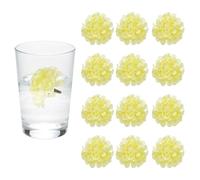 sourcing map 12Pcs Floating Flowers for Centerpieces, Champagne Hydrangea Silk Faux Flower Heads for Floating Candles Vases Filler Party Home Table Wedding Centerpieces Decoration