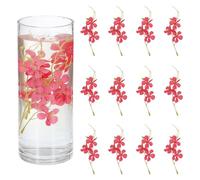 sourcing map 12Pcs Floating Flowers for Centerpieces, Deep Red Pea Flower Silk Faux Flower Heads for Floating Candles Vases Filler Party Home Table Wedding Centerpieces Decoration