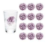 sourcing map 12Pcs Floating Flowers for Centerpieces, Light Purple Hydrangea Silk Faux Flower Heads for Floating Candles Vases Filler Party Home Table Wedding Centerpieces Decoration