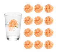 sourcing map 12Pcs Floating Flowers for Centerpieces, Orange Hydrangea Silk Faux Flower Heads for Floating Candles Vases Filler Party Home Table Wedding Centerpieces Decoration