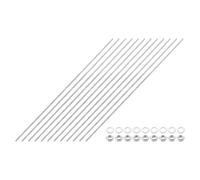 sourcing map 12pcs Fully Threaded Rod, M3 x 300mm 201 Stainless Steel Right Hand Threads Rods with Nuts and Flat Washer Fully Studding Rod Bar for Clamps, Hangers and U-Bolts