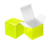 sourcing map 12Pcs Gift Boxes, 3.1" Square Cardboard Craft Box with Lids, Favor Treat Candy Container for Gift Wrapping, Wedding, Holiday, Birthday, Graduation, Party Supplies, Yellow