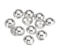 sourcing map 12pcs Half-Domed Metal Sewing Buttons, 25mm / 0.98" Half Round Mushroom Pearl Cap Metal Buttons with Shank for Blazer Suit Coat Jacket Cloth Garment Decoration, Silver