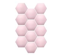 sourcing map 12pcs Hexagon Mirror Stickers Wall Decals, Self Adhesive Hexagonal Acrylic Mirrors, Removable DIY Art Decoration Craft Tiles for Home Living Room, Bedroom, Background, Rose Gold
