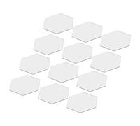 sourcing map 12Pcs Hexagon Shape Mirror Tiles, 3.15" x 2.76" Wall Acrylic Mirror Self-Adhesive Mirror Sheets for Home Decor, DIY Projects (Silver)