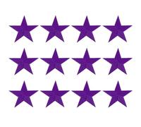 sourcing map 12Pcs Iron on Star Patches, Sew on Star Embroidered Patches, Decorative Repair Patch Applique for DIY Crafts Backpacks Bags Hats Clothes, 82mm Purple