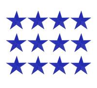 sourcing map 12Pcs Iron on Star Patches, Sew on Star Embroidered Patches, Decorative Repair Patch Applique for DIY Crafts Backpacks Bags Hats Clothes, 82mm Dark Blue