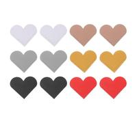 sourcing map 12Pcs Leather Heart Bookmarks, Corner Bookmarks Book Marks Page Markers Cute Page Clip for Men Women Teacher Reader Book Lover Writers (White, Pink, Black, Red, Grey, Ginger)