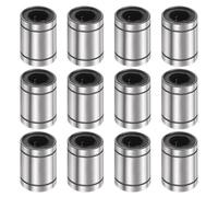 sourcing map 12Pcs LM10UU Linear Ball Bearings, 10mm Bore Dia, 19mm OD, 29mm Length Double Side Rubber Seal Linear Motion Bearing for 3D Printer CNC Machine Applications, ABEC3