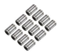 sourcing map 12pcs LM8UU Linear Ball Bearings, 8mm Bore Dia, 15mm OD,24mm Length, Linear Motion Bearing for CNC Machine Tool 3D Printer