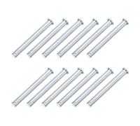 sourcing map 12Pcs M10 x 90mm Single Hole Clevis Pins, Zinc-Plated Carbon Steel Flat Head Hitch Pins for Trailer Latch, Mechanics Repair, Furniture Installation, Industrial Equipment