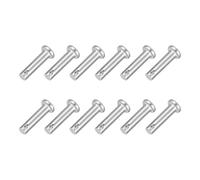 sourcing map 12Pcs M5 x 20mmSingle Hole Clevis Pins, 304 Stainless Steel Flat Head Clevis Pins Hitch Pin for Trailer Latch, Mechanics Repair, Furniture Installation, Industrial Equipment