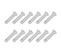 sourcing map 12Pcs M5 x 25mmSingle Hole Clevis Pins, 304 Stainless Steel Flat Head Clevis Pins Hitch Pin for Trailer Latch, Mechanics Repair, Furniture Installation, Industrial Equipment