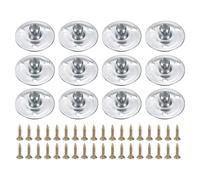 sourcing map 12Pcs M6 T-Nuts, Zinc Plated Steel Brad Hole Tee Nut with Screws, 3-Hole Round Base Weld Nuts 11.2mm Height Through Hole Flange, Silver
